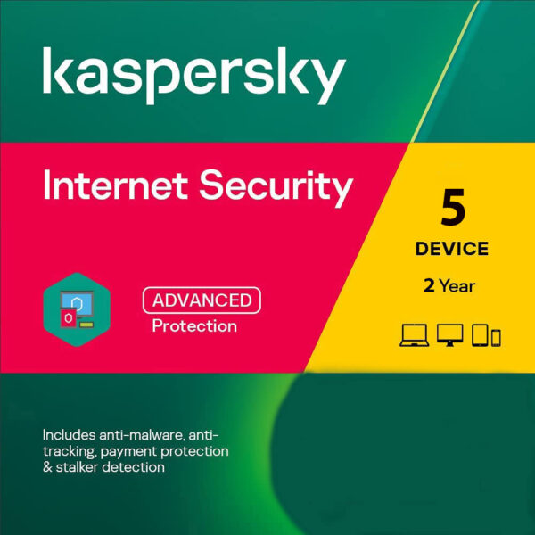 Kaspersky Internet Security 5 Devices 2 Year Windows/Mac/Android/iOS